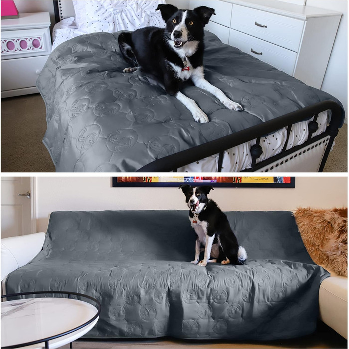 Водонепроникний килимок для собак Pawsee, 150 x 120 см, сірий, з антиковзаючою основою