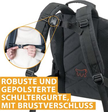 Рюкзак для собак та котів Ferplast Voyager M-L, чорний, до 10 кг, 29 x 21 x 36 см