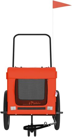 Трейлер для собак Oxford, 63x123x66 см, чорний (Model93916) / Трейлер для собак та котів, 135x68.5x73.5 см, оранжевий