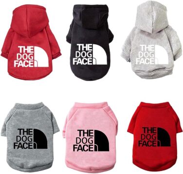 Світшот для собак Outdoor з принтом морди - теплий пуловер для маленьких та середніх собак (Чихуахуа, Бульдог) - розмір 4, XXL