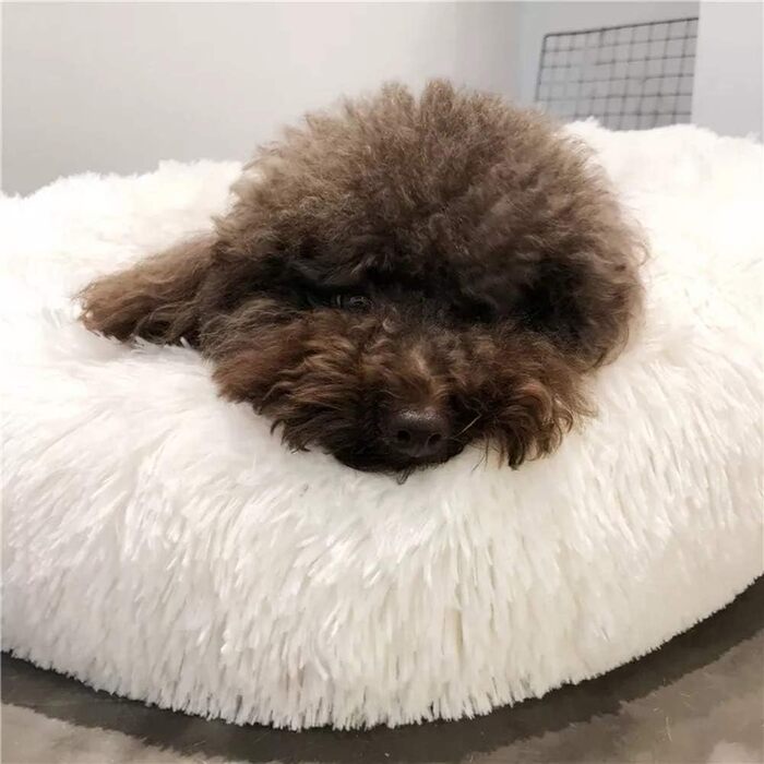 М'яке ліжко-гніздишко для собак та котів, 50-100 см, біле