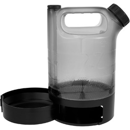 Водяна пляшка для собак об'ємом 2500 мл, портативна XXL велика, витокозахисна, для подорожей, парків, кемпінгу, походів (чорна)