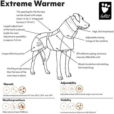 Теплий комбінезон для собак Hurtta Extreme Warmer, червоний, розмір 25
