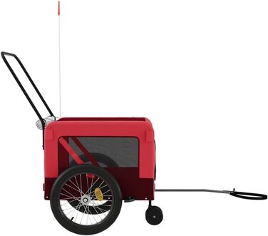 Причіп для велосипеда Gecheer для собак, чорний, з оксфордської тканини та металу, вантажний, транспортний, 93934, зелений (135 x 68.5 x 73.5 см, червоний)