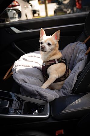 Сучасна переноска для собак Flying Dog Baily 3-в-1: сумка, автокрісло та переноска для маленьких собак до 10 кг (сіра)