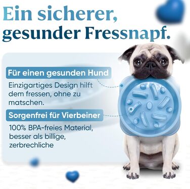 Антишвидкоїжка для собак великих порід | Повільне та здорове харчування, Slow Feeder, сприяє травленню, запобігає блювоті, неслизький, миска для собак, великі та XXL породи