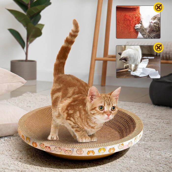 Котячий когтеточка з картону овальної форми, іграшковий центр для котів, 57 см