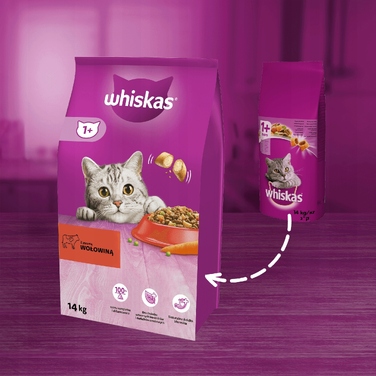 Сухий корм Whiskas Karma з яловичиною, 14 кг