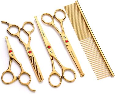 Набір професійних ножиць для грумінгу собак, нержавіюча сталь, безпечні закруглені кінчики