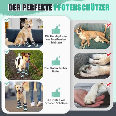 Чоботи для собак, захист подушечок лап, зимові, водонепроникні, розмір 6 (зелені)