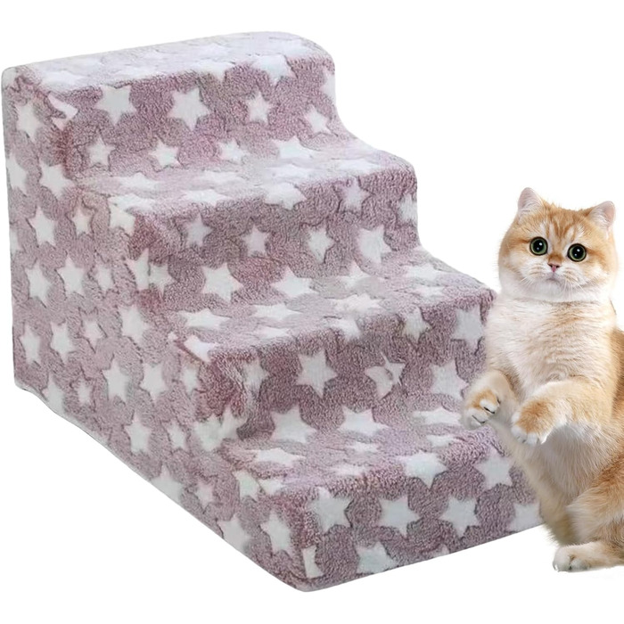 Рампа для собак та котів Cat Escabeau – портативна, складна, з неслизькою платформою, червона