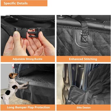 Водонепроникний захист для багажника автомобіля ANOSOSPECIAL: універсальний килимок для собак, захист від бруду та подряпин, чорний