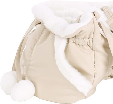 Трапельник для собак та котів Cuddi Beige – зручна та стильна сумка-переноска | 32x22x25 см