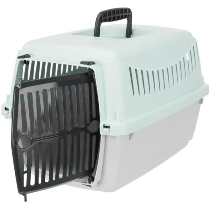 TRIXIE 39804 Транспортувальний бокс для кошенят і цуценят XS, 26×25×39 см, світло-сірий/м'ятний