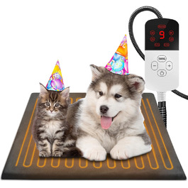 Килимок грілка для котів та собак, 30-60°C, 4 таймери, безпечний, вологостійкий, 45x45 см, сірий