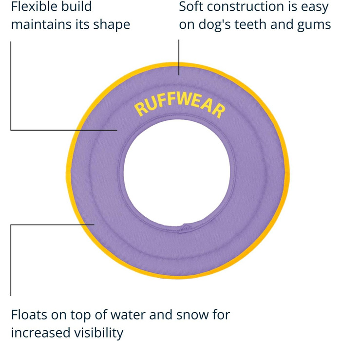 Фрісбі Ruffwear Hydro Plane для собак, фіолетовий, L, 30,5 см
