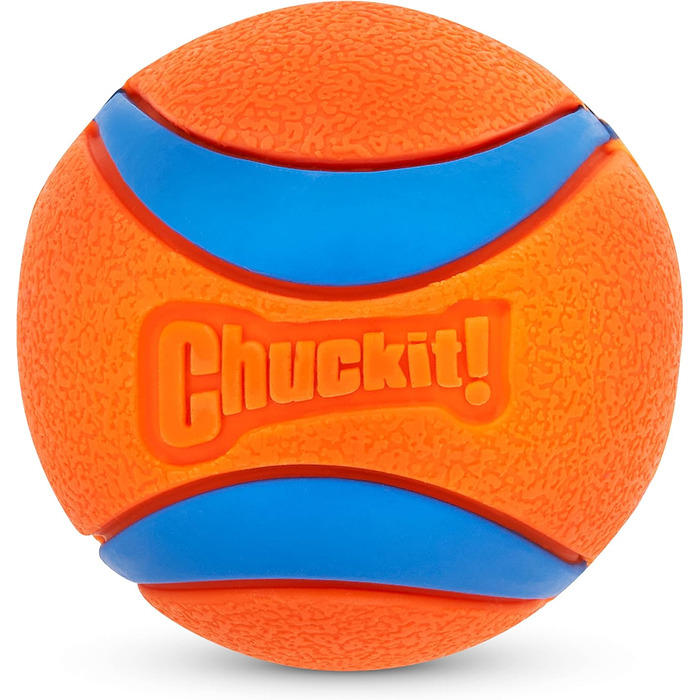 Chuckit! Ultra Ball – іграшковий м'яч для собак, міцний гумовий, високий відскок, плаваючий, сумісний з пусковим пристроєм, 3 шт, розмір M