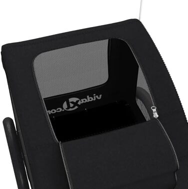 Причіп для велосипеда: вантажний, складний, для собак, чорний, Oxford-Gewebe, до 30 кг, з прапорцем та сумкою