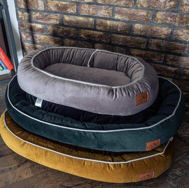 Ортопедичне ліжко для собак середніх порід 95x65 см Hazelnut (S 70x50, Жовтий)