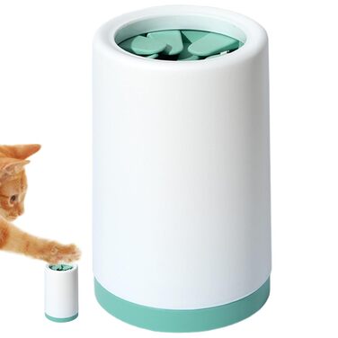 Очищувач лап для собак: вимивний мийник лап без розливання, для маленьких, середніх та великих тварин, зелений (Small)