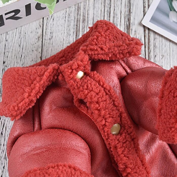 Зимова куртка для собак великих порід, тепла, водонепроникна, з відбивачами, червона (XXX-Large)