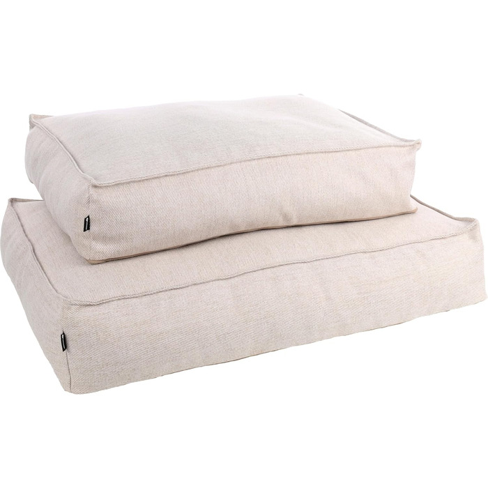 Ортопедичне ліжко для собак Flamingo Baldar – прямокутне, бежеве, 80 см | Зручне місце для сну для собак! (Подушка Baldar прямокутна бежева 100x70x18 см)