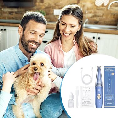 Триммер для собак та котів 2-в-1 з пилососом Brifit, USB, для догляду за лапами, вухами, очима та обличчям