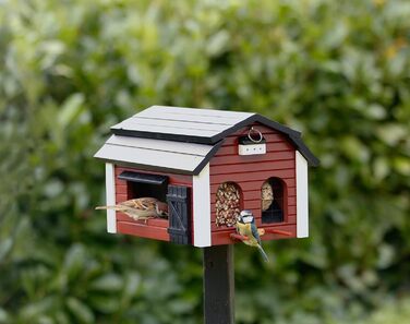 Дерев'яна годівниця для птахів Wildlife Garden WG221, червона