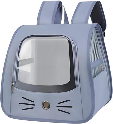 Рюкзак для кота з сіткою, портативний та складаний, переноска для домашніх тварин, дихаючий та складаний рюкзак для домашніх тварин, з прозорим вікном, для тварин до 6,5 кг