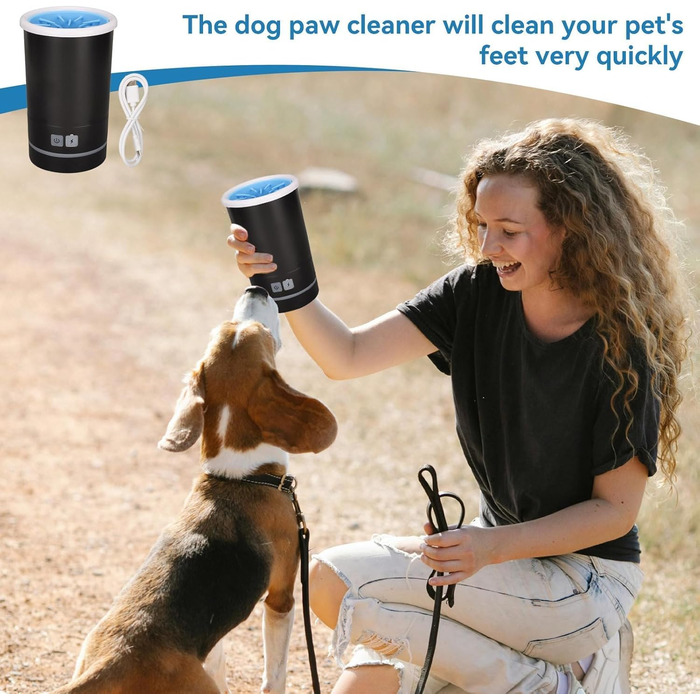 Автоматичний мийка лап для собак, електричний мийник лап, портативний мийник лап, мийка лап для собак маленьких, середніх та великих порід