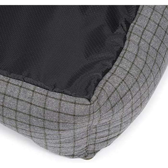 Квадратне собаче ліжко Petface Moosgrünes з двостороннім подушкою, машинне прання, розмір M (1 шт.)