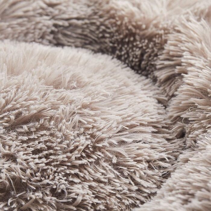 Ортопедичне ліжко для собак XL: кругла, миюча модель для великих і середніх порід. М'яке, кушетка для собак з ефектом пам'яті, антистрес, колір - світло-коричневий, діаметр - 70 см