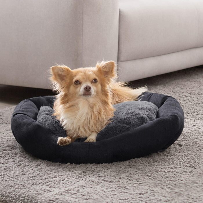 Крісло-лежанка для собак Octagon, знімний та пральний чохол, чорний колір