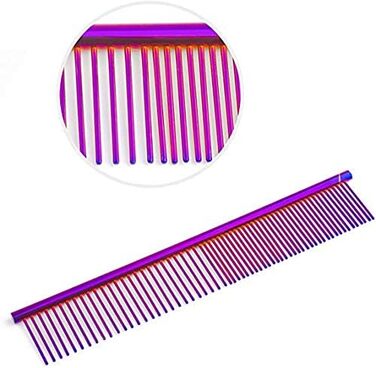 Професійні ножиці для собак 7 дюймів, набір 4 шт. (прямі, зігнуті, проріджуючі), чорний/фіолетовий