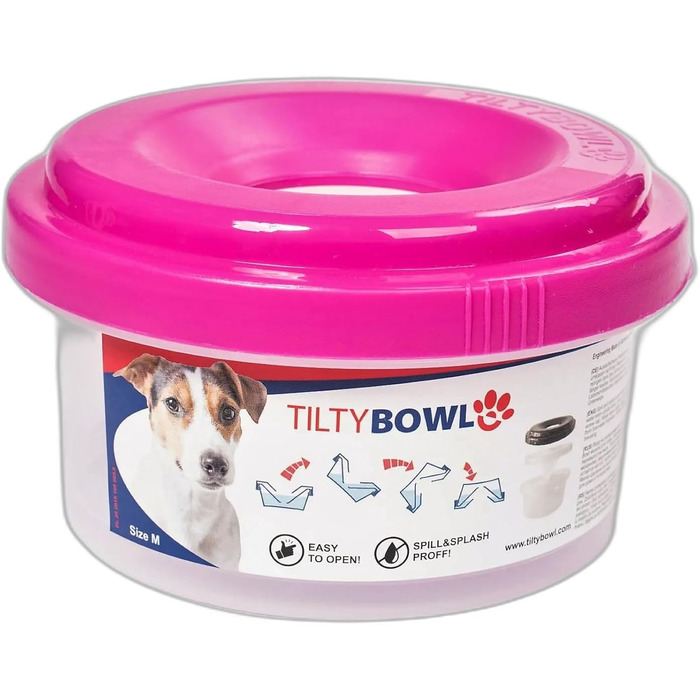 Миска для собак Tilty Bowl розмір M (рожева)