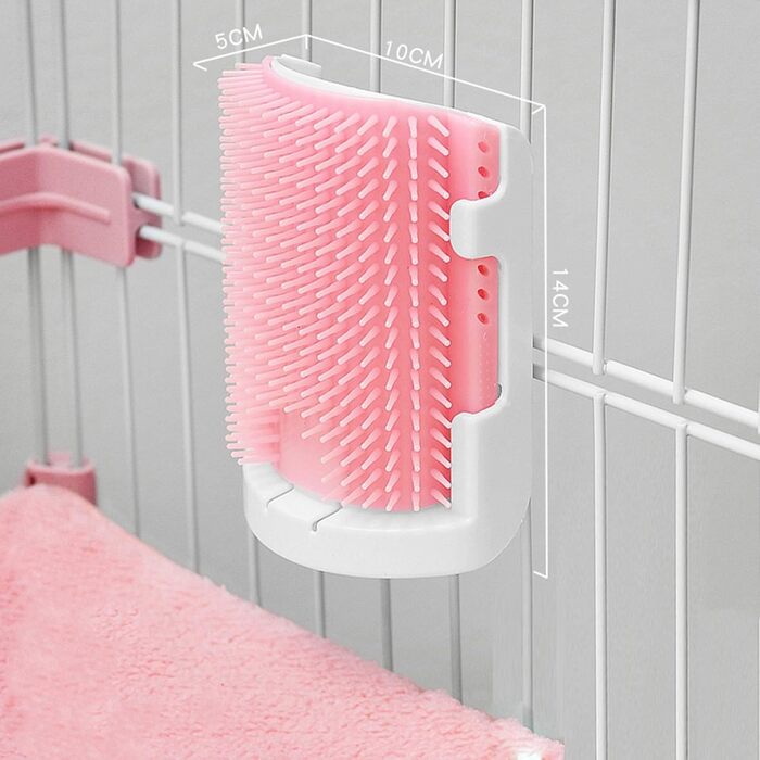 Гребінець для котів, самостійний догляд, іграшка-дряпалка для довгошерстих та короткошерстих котів (сірий, рожевий)