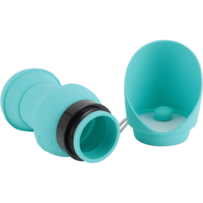 Складана пляшка для води для собак, силіконовий напійник для тварин, диспенсер для води для цуценят, дорожній напійник для собак, для прогулянок та походів (Blue)