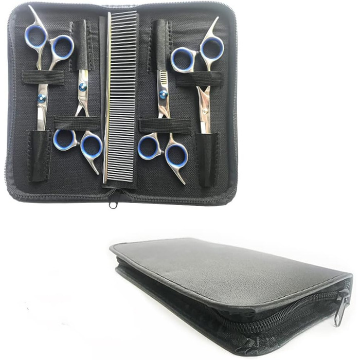 Набір професійних ножиць для грумінгу домашніх тварин, нержавіюча сталь, для собак та котів