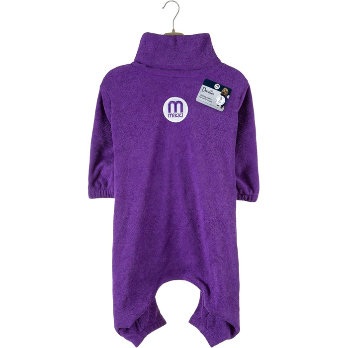 Рушник для собак Mikki Doodes, для довгошерстих порід, мікрофібра, швидковисихаючий, поглинаючий, зменшує пухнастість, фіолетовий, S