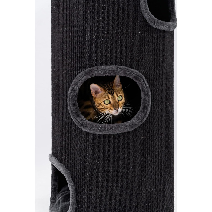 Petrebels Дряпка для котів - дряпка-домик, 110 см, чорна