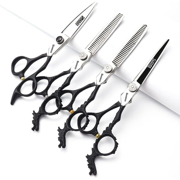 Професійний перукарський інструмент SHAROND: 6-дюймовий набір ножиць з японської сталі 440C (4 шт.)