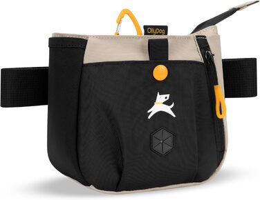 ОлліДог Backcountry Tagestasche - сумка для ласощів та відходів для собак, з кліпсою на пояс, Raven S'25