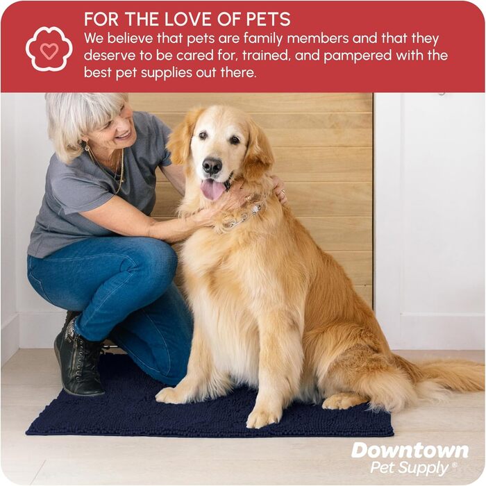 Килимок для лап собак My Doggy Place - швидковисихаючий, надпоглинаючий, великий (36 x 26 дюймів, 91 x 66 x 3 см, блакитний)