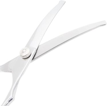 Набір професійних ножиць для собак з нержавіючої сталі - для всіх порід - з ножицями для фінальної обробки, гребінцем та ганчіркою - сріблястий Model4101328