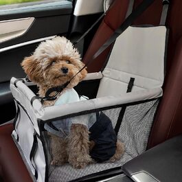 Автомобільний лежак для собак, міцний, з оксфордської тканини, дихаючий, з можливістю прання, складаний, сірий, 40x32x24 см