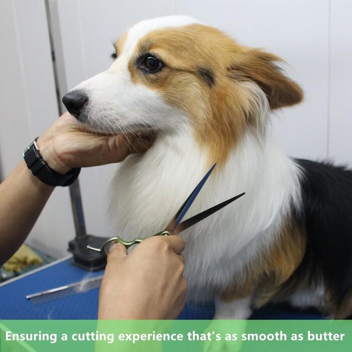 Ножиці для грумінгу собак Hashimoto, професійні ножиці для догляду за шерстю, прямі леза, надлегкі, матова поверхня, 7.0 дюйми