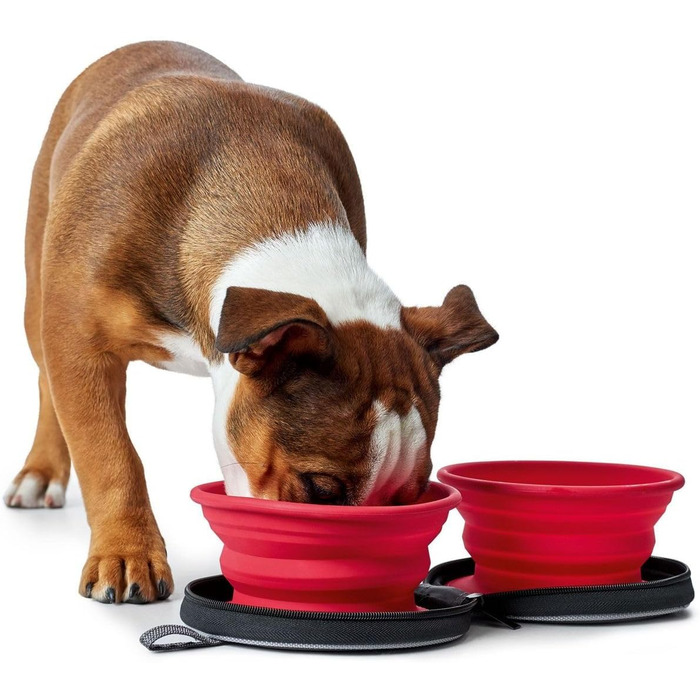 Силіконовий набір для годування Hunter з кишенею, 750 мл, червоний, універсальний розмір