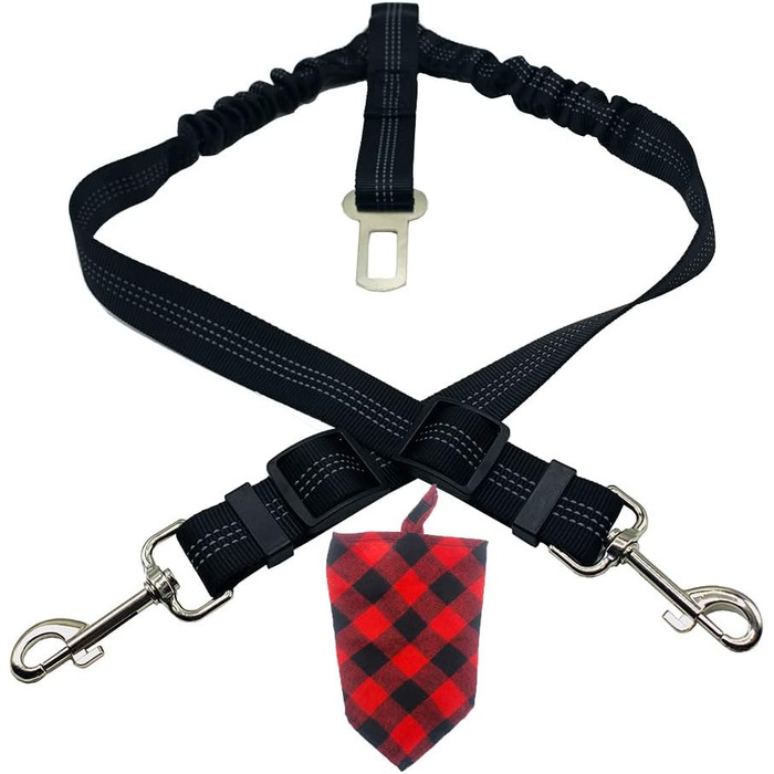 Автомобільний нашийник-пояс для собак: безпечний, регульований, з трикутником для подорожей