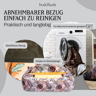 М'яке ліжко для собак Boise 'Roy' - зручне диванчик для маленьких та великих собак. Дизайн, який можна прати, з антиковзким покриттям. Розмір M, Erdem.