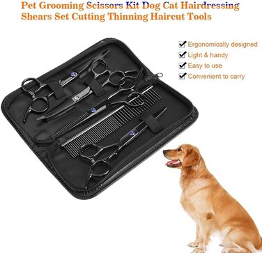 Набір тримерів для тварин зі сталі (7 шт.) - догляд за шерстю собак та котів